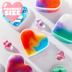 30 Cosmic Realm Slime Hearts with Kids Valentine's Cards for Classroom Exchange