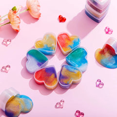 30 Cosmic Realm Slime Hearts with Kids Valentine's Cards for Classroom Exchange