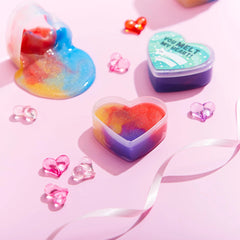 30 Cosmic Realm Slime Hearts with Kids Valentine's Cards for Classroom Exchange