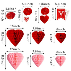 31-Piece Valentine's Day Banner with Paper Flowers