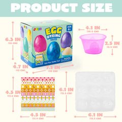 34-Piece Easter Egg Dye DIY Kit for Kids Activities & Parties