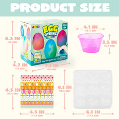 35-Piece Rainbow Easter Egg Dye DIY Kit for Kids Activities & Party