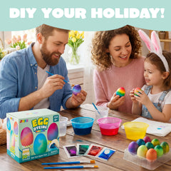 35-Piece Rainbow Easter Egg Dye DIY Kit for Kids Activities & Party