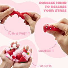 Valentine's Day Mochi Squishy Toys - 36 Pack