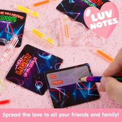 36 Valentine's Day Gift Cards with Glow-in-the-Dark Rings