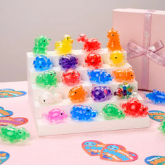 36 Pack Valentine's Day Heart Cards with Squishy Water Toys for Classroom Exchange