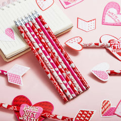 36-Pack Valentine's Day Arrow Pencils with Cards for Kids Classroom Exchange Gifts