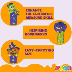 36 Pcs 6 Designs Halloween Bookmark Rulers