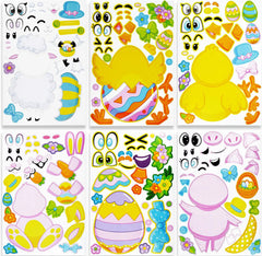 36-Piece Easter Mix & Match Make-a-Face Animal Stickers