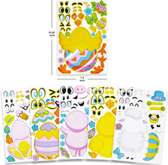 36-Piece Easter Mix & Match Make-a-Face Animal Stickers
