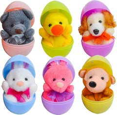 36-Pack 2.35-Inch Animal Plush Toys Prefilled Easter Eggs for Easter Egg Hunt