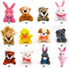 36-Pack 2.35-Inch Animal Plush Toys Prefilled Easter Eggs for Easter Egg Hunt