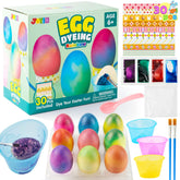 37-Piece Wrap Art Easter Egg Dye Kit for Kids Activities & Party