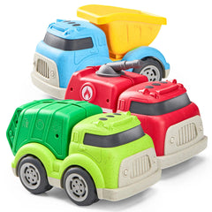 3 Pack Trucks for Toddlers - Includes Garbage Truck