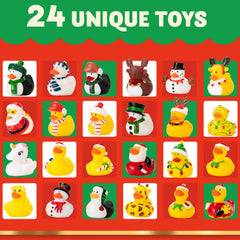 24 Days of Christmas Advent Calendar with Rubber Ducks