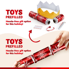 12 Pack Red White Snowflake Christmas Party Table Favors