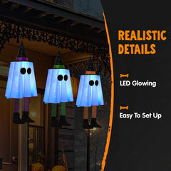 23.6" 3PCS Halloween Hanging Ghosts Outdoor Decorations