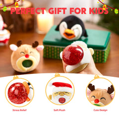 3 Pack Christmas Squeeze Plush Balls