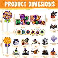 Halloween Lollipop Candy Car Decor Stickers for Trunk or Treat