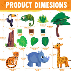 Jungle-Themed Halloween Trunk-or-Treat Decoration Kit