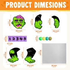 Halloween Trunk or Treat Kit: Zombie Toss Game Theme Decorations