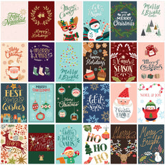 24 Pack Christmas Cards with Envelopes and Stickers
