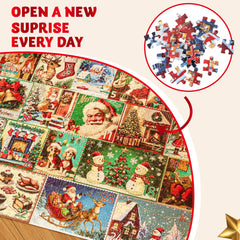 1000-Piece 24-Day Christmas Advent Calendar Puzzles
