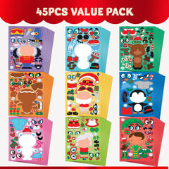 Christmas Make-A-Face Sticker: Create Your Own Arts & Crafts