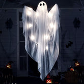 47-Inch Halloween Hanging Ghost with Spooky White LED Lights