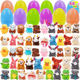 48-Pack Animal Plush Toys in Prefilled Easter Eggs