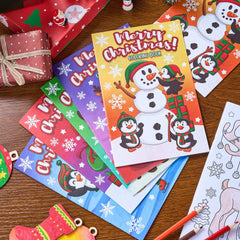 48-Pack Christmas Coloring Books for Kids, 6 Assorted Designs