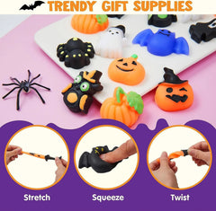 48-Pack Halloween Mochi Squishy Toys for Kids
