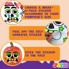 48 Pcs Halloween Pumpkin Stickers