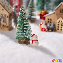 4 Pcs Christmas Snow Blanket Roll (3x8 Ft) for Holiday Decorations
