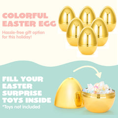 6 Jumbo Gold Easter Eggs