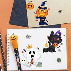24 Halloween Make-a-Face Stickers for Kids Party Favors