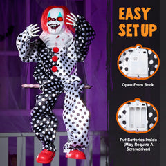Halloween Hanging Swinging Animatronic Clown