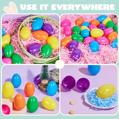500PCS Fillable Plastic Eggs - Empty Colorful Bright Eggshells 3.15"