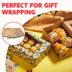 12 Foiled Christmas Cookie Boxes for Gift Giving