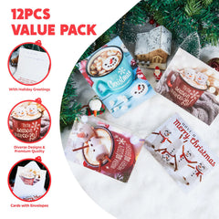 12 Pack Christmas Greeting Cards with Envelopes