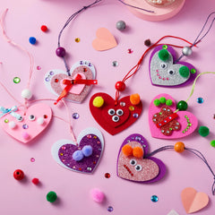 Valentine's Day 264-Piece DIY Heart Felt Craft Set
