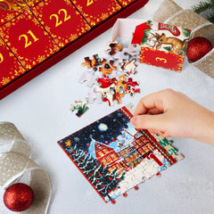 1000-Piece 24-Day Christmas Advent Calendar Puzzles