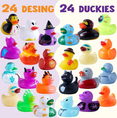 24 Halloween Floating Rubber Ducks