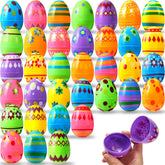 50 Pack 3.15 Inch Fillable Plastic Easter Eggs, Assorted Colors Empty Eggs for Easter Egg Hunt