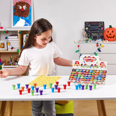 50-Pack Assorted Self-Ink Stamps for Kids with 50 Unique Designs