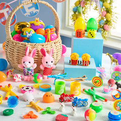 50 Prefilled Easter Eggs with Toys for Hunt, Basket Stuffers & Party Favors