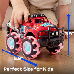 JOIN 3-Pack Monster Truck Toy with Flashing LED Wheels