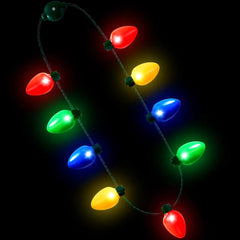Christmas Party Necklace Accessories - 9 Bulbs, 1 Pack