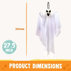 2 Pack 27.5" Halloween Hanging Ghosts Outdoor Decoration