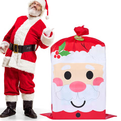 56x36 Inch Jumbo Christmas Santa Plastic Gift Wrapping Bag